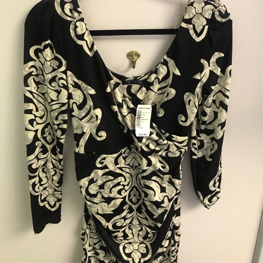 Black & white paisley dress